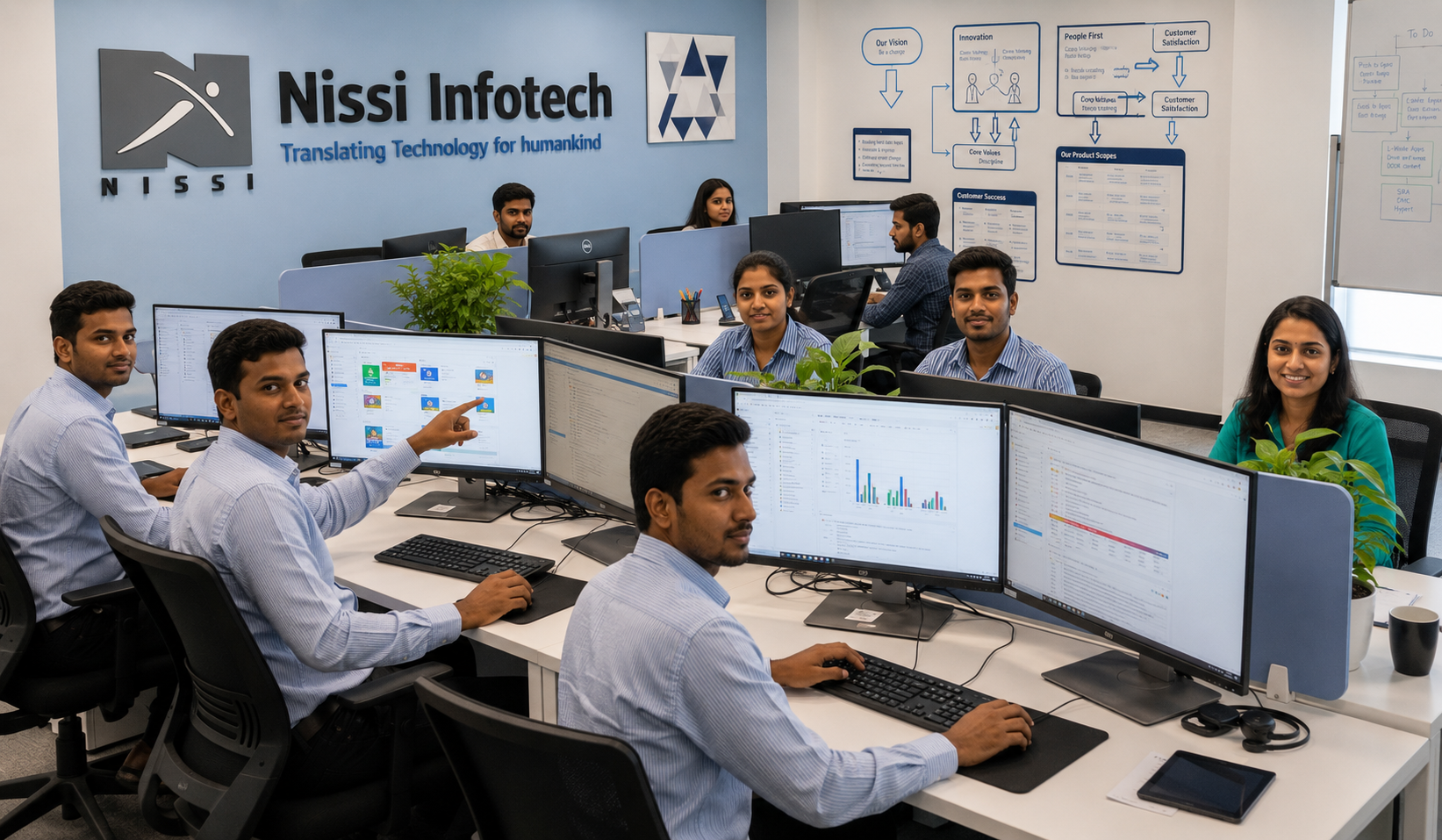 Nissi Infotech team and office
